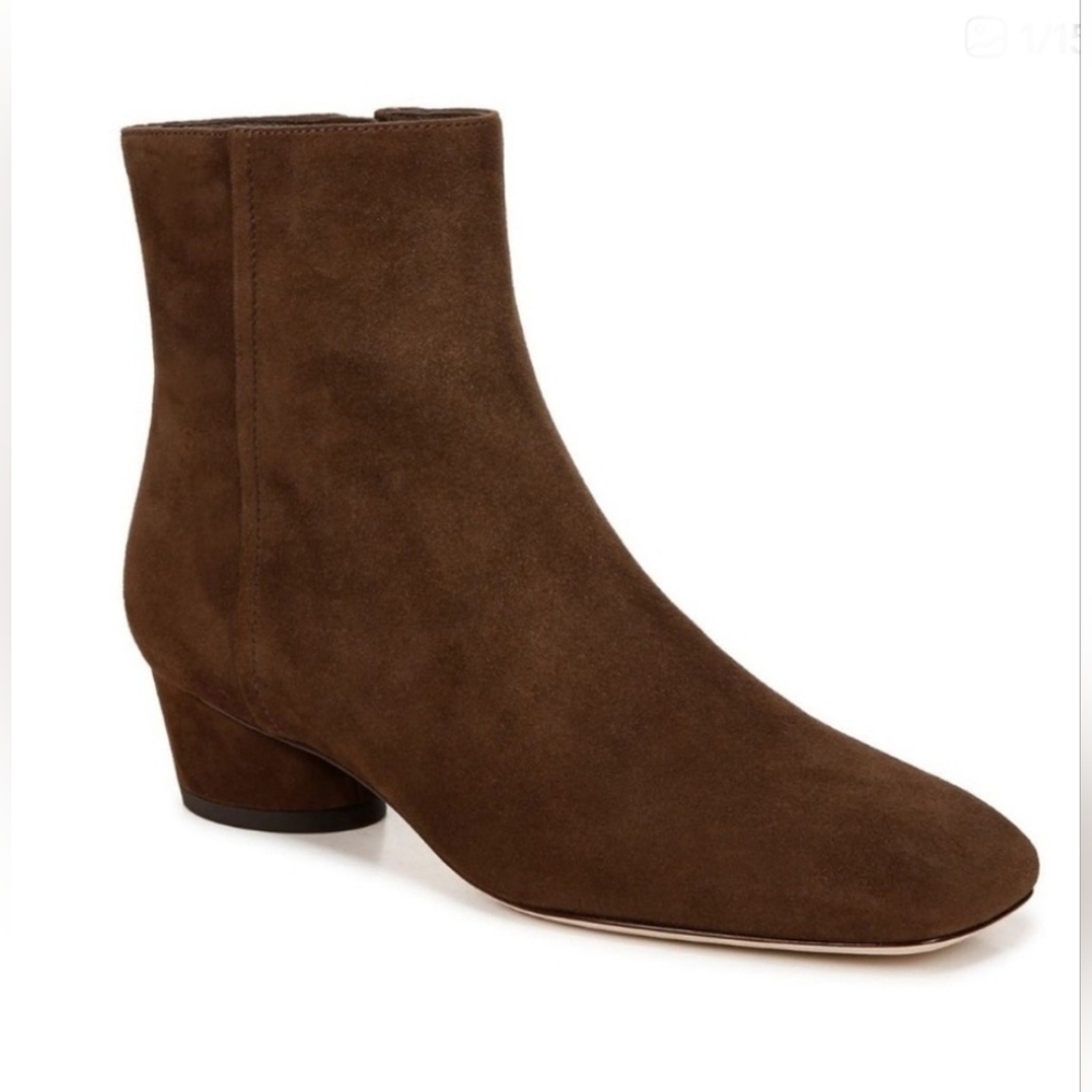 Vince Brown Suede Ankle Boots - Picture 1 of 10